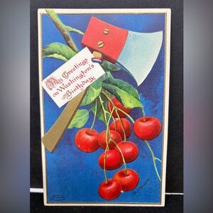 1915 Washington’s Birthday Postcard | Clapsaddle Printed Germany | Patriotic